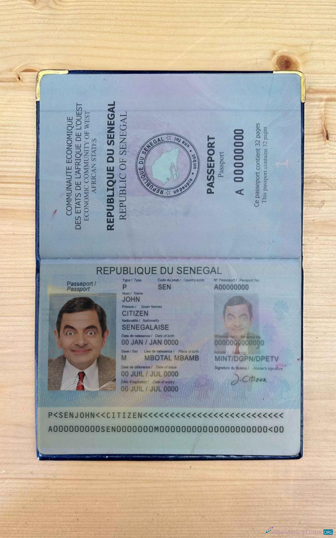 Download Senegal pass photo look Photoshop template